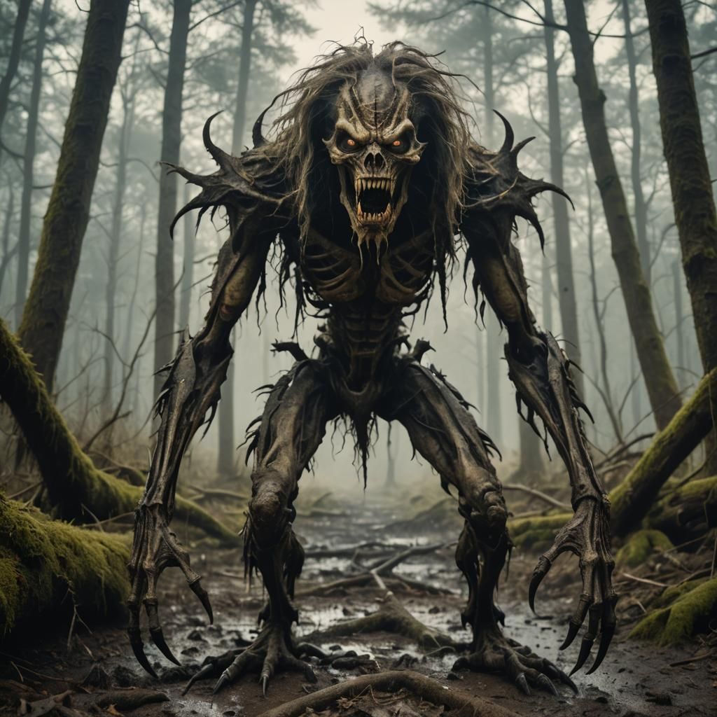 Eerie Creature in a Sinister Forest: Dark Avant-Garde Photog...