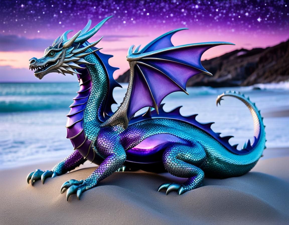 Whimsical Dragon Sculpture in Surrealist Style