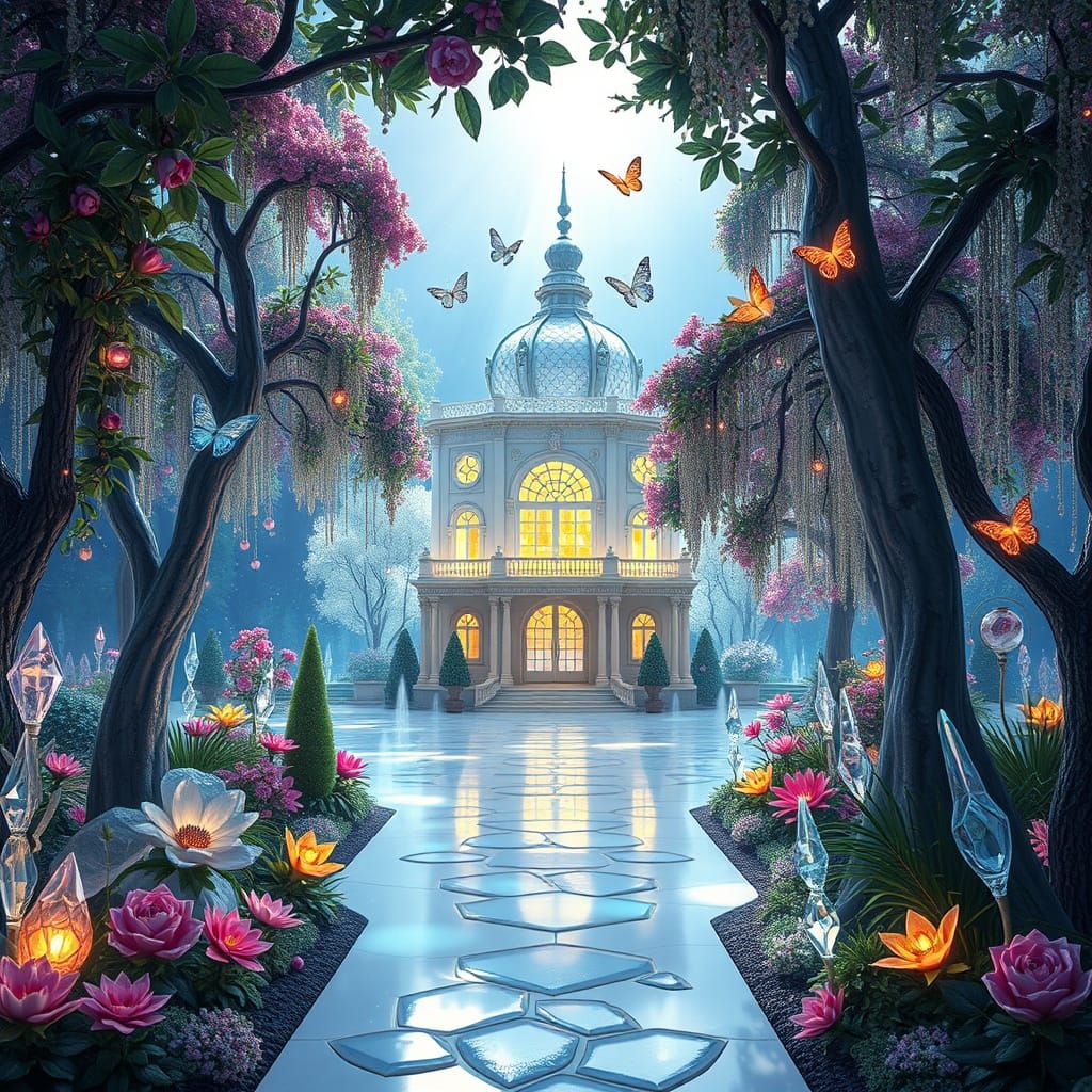 Diamond and Crystal Botanical Garden in 8K