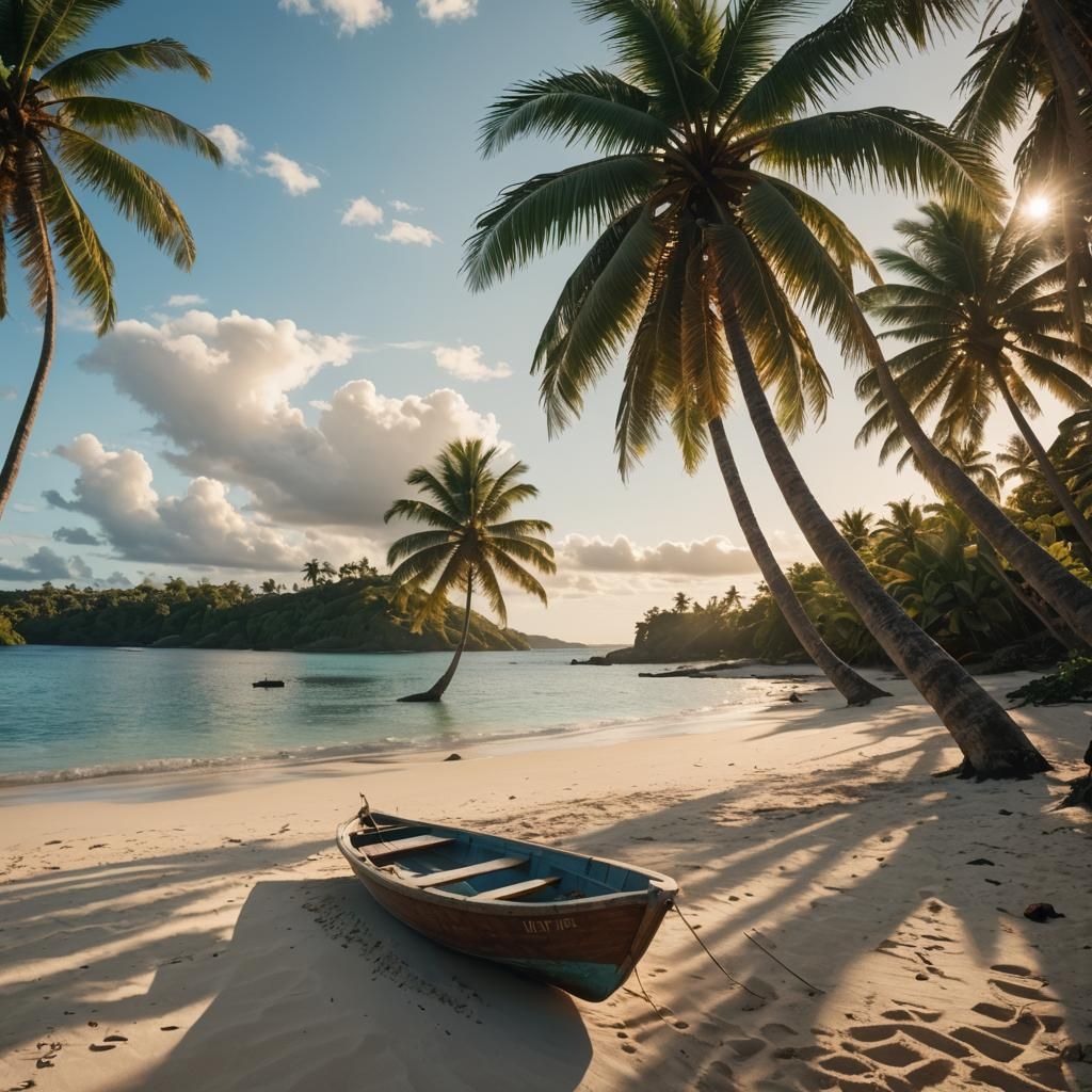 Fijian Island Paradise at Golden Hour