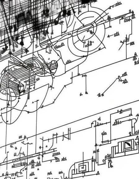 Musical Architecture in Technical Sketch Style