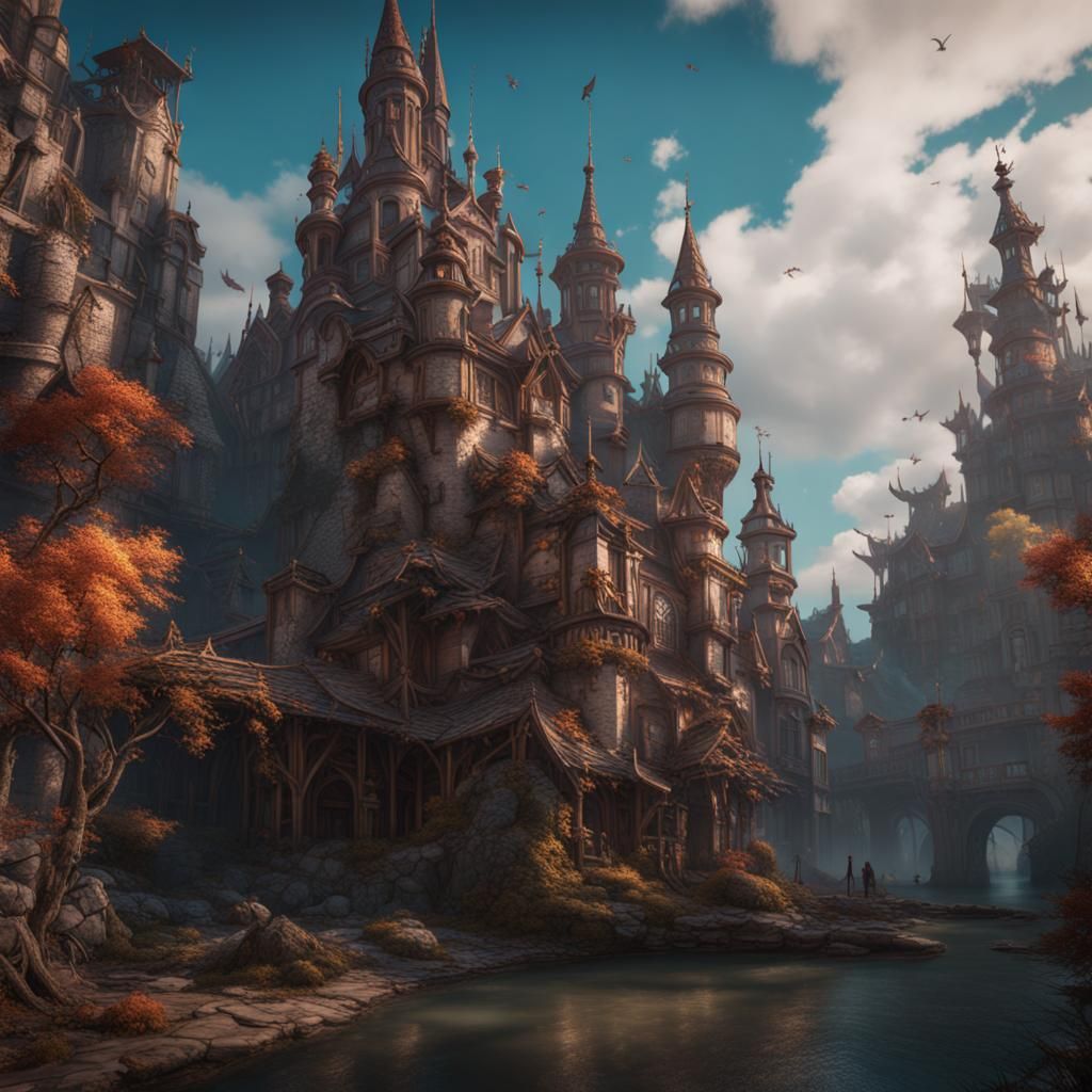 Fantastical Matte Painting in Deep Color