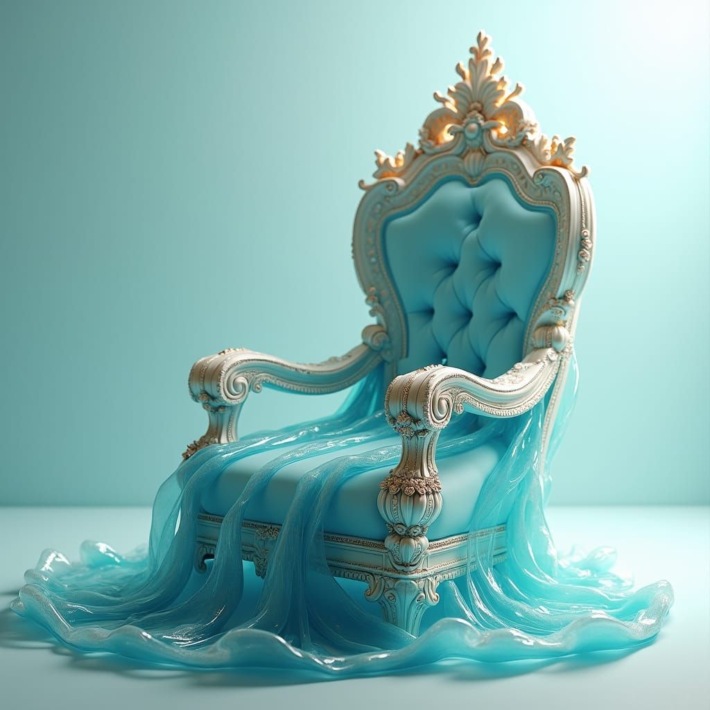 Ocean Wave Transforms Into Shell-Adorned Chair