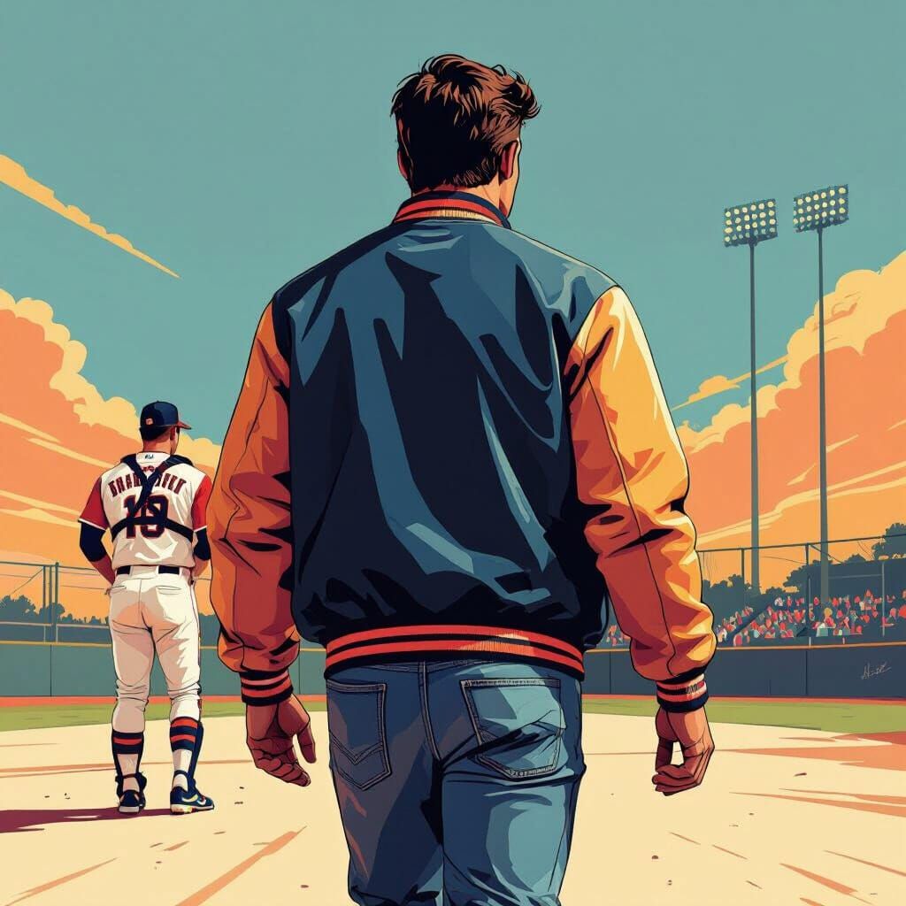 Terry Texas Walks Away: Stylized Illustration