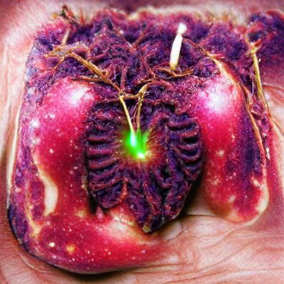 Kirlian Photography Reveals Apple's Aura