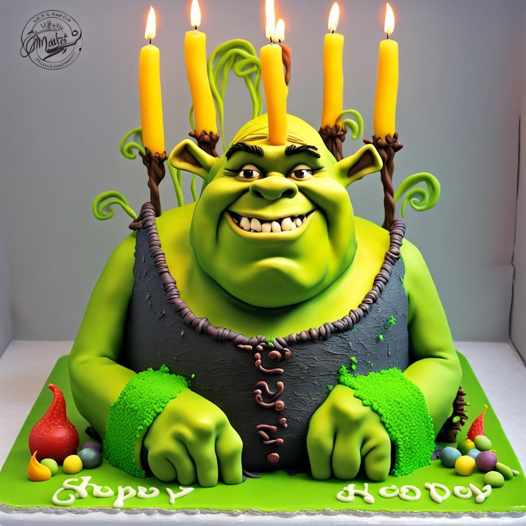 Delicious 3D Shrek Cake by Master Decorator