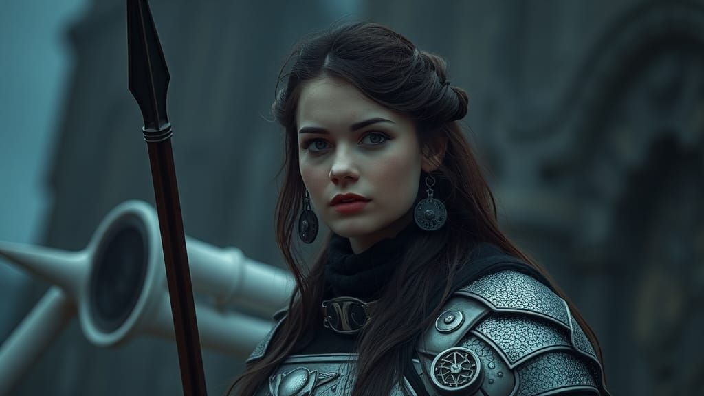 Mystical Archer in Dark Fantasy Style