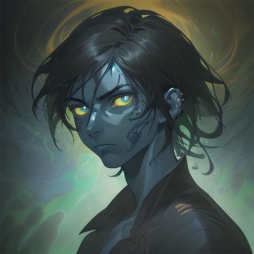 Stern Blue-Skinned Quartermaster Concept Art