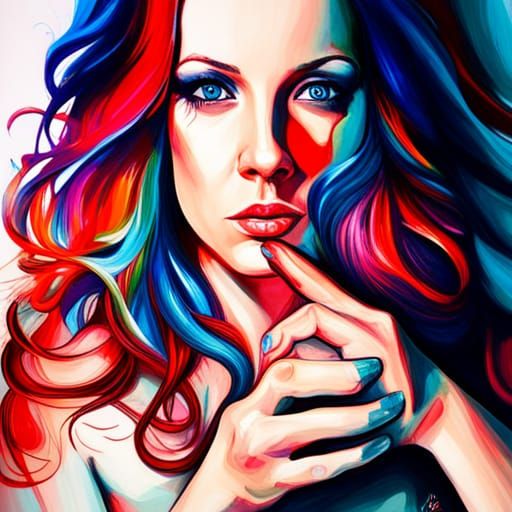 Graffiti Art Portrait in Street Art Style