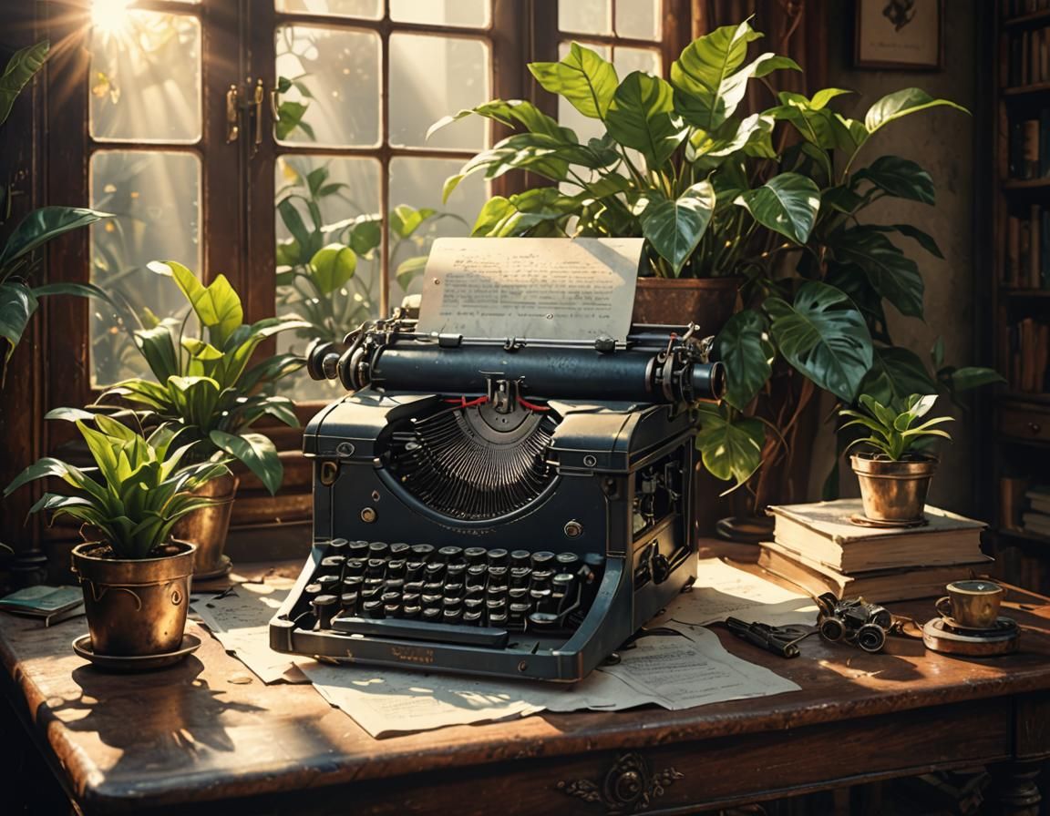 A vintage typewriter