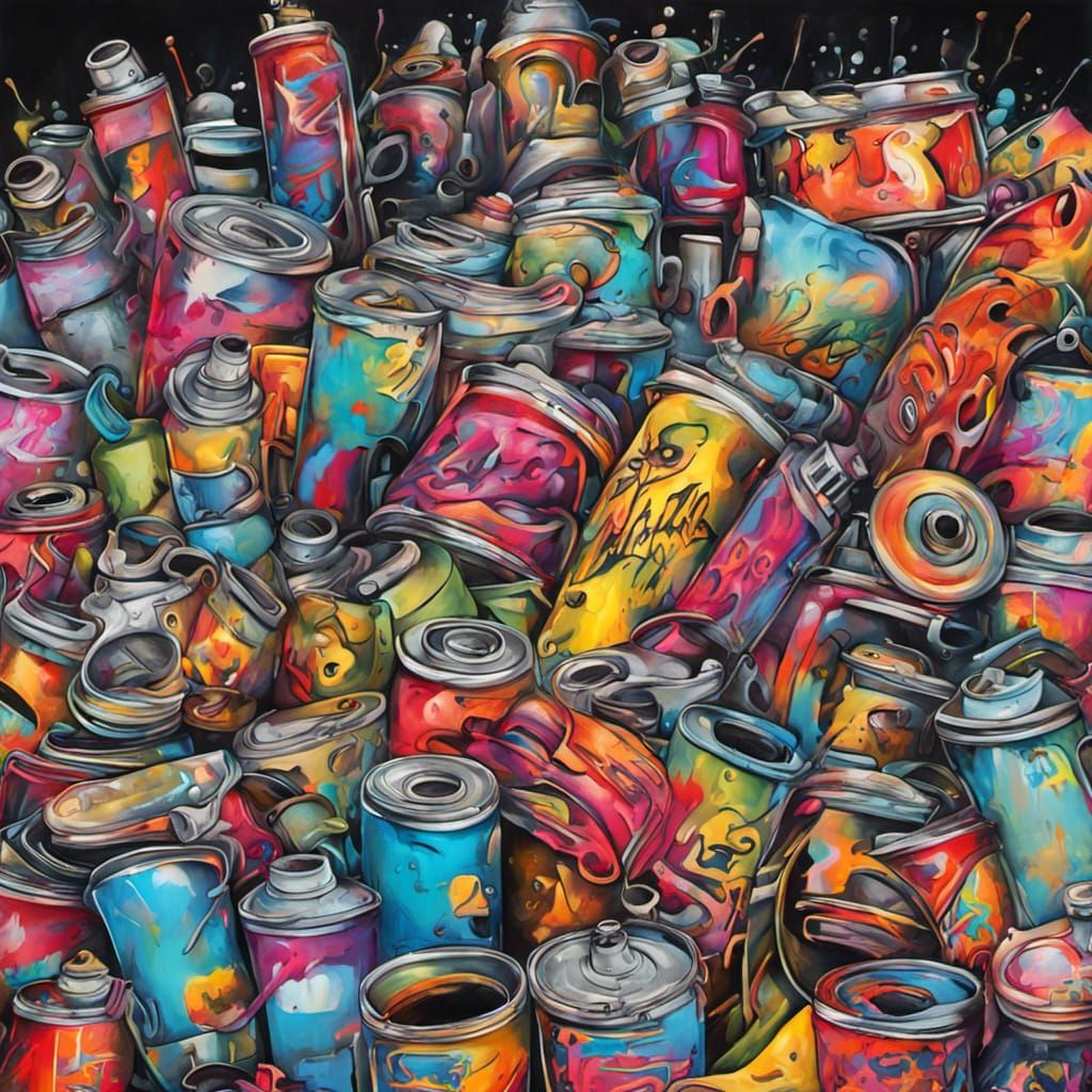 Colorful Graffiti Art of a Texas Flea Market