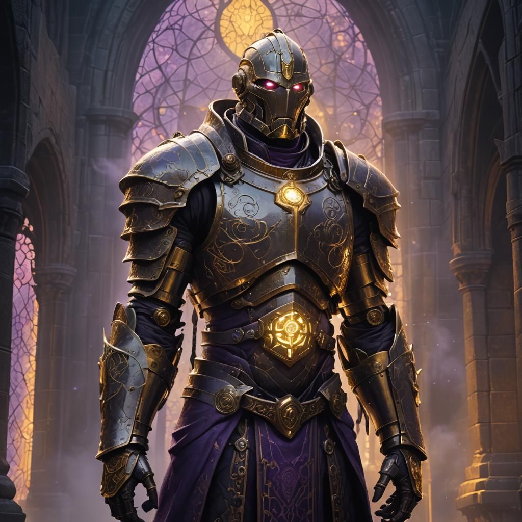 Warforged Cleric in Dark Fantasy Concept Art