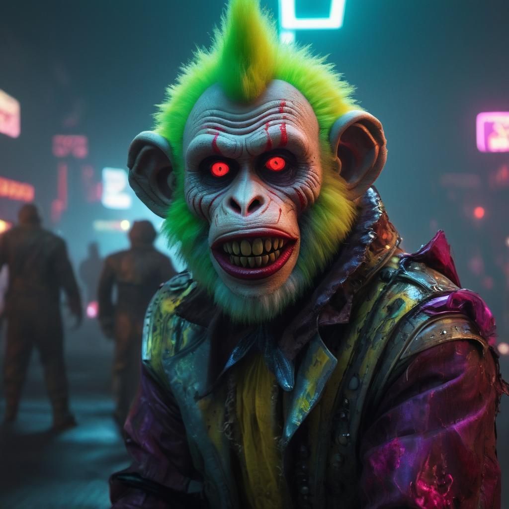 Cyberpunk Zombie Monkey Clown from Oz