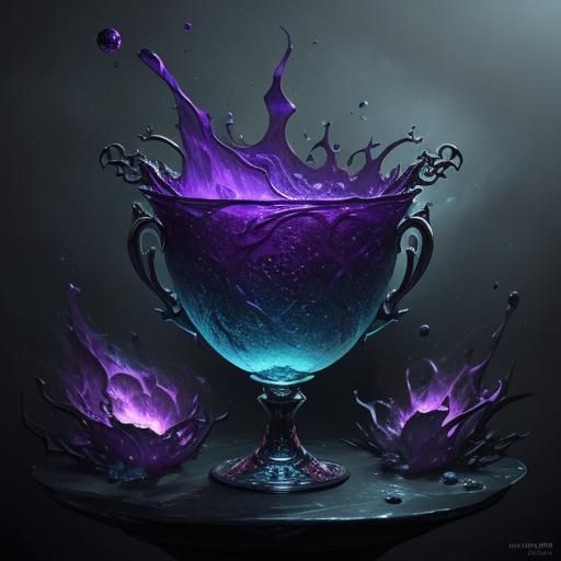 Fantastical Chalice Overflowing with Delicious Drink