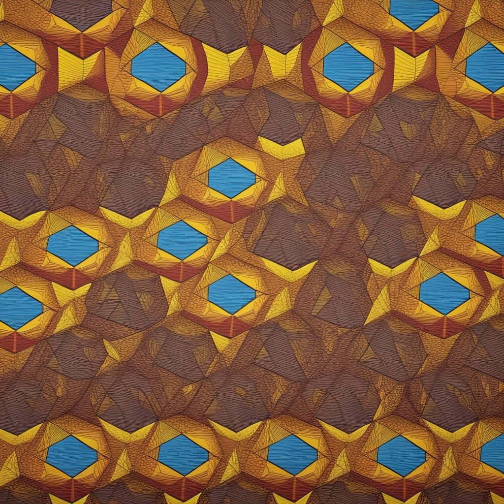 Geometric Tessellation Landscape Art