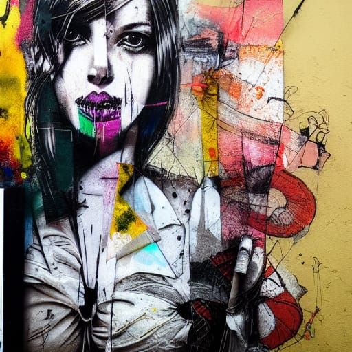 Distressed Mixed Media Art: I'm Not Okay