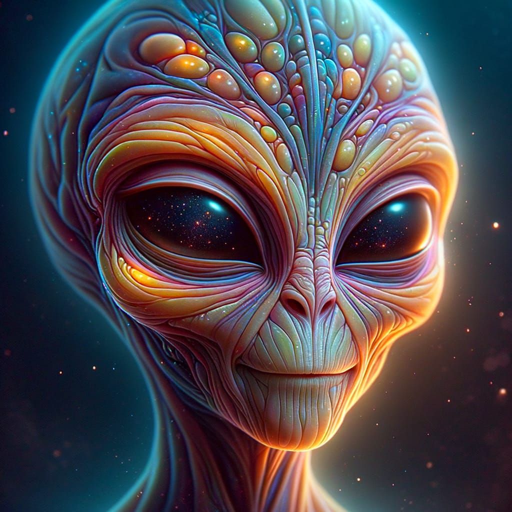 Harmonious Alien Entity in Ethereal Glow