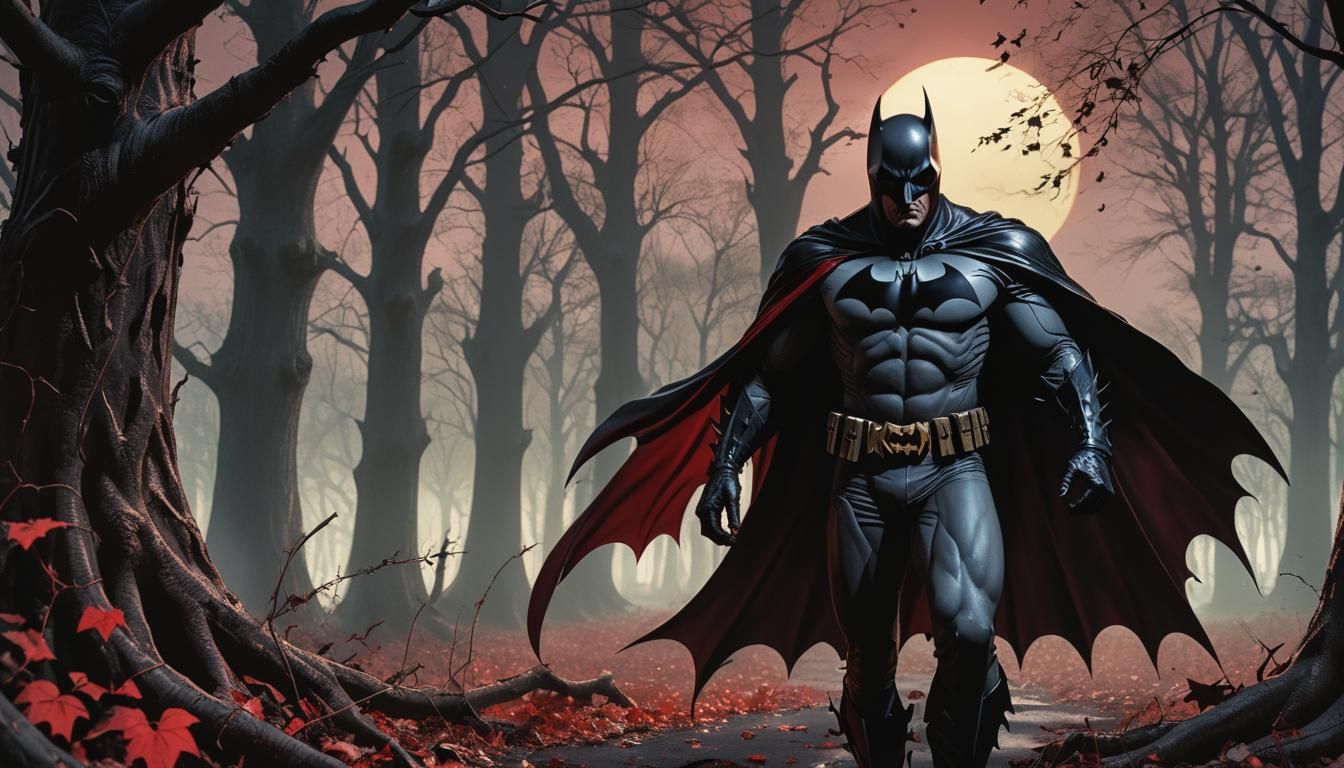 Gothic Vampire Batman Lurking at Dusk