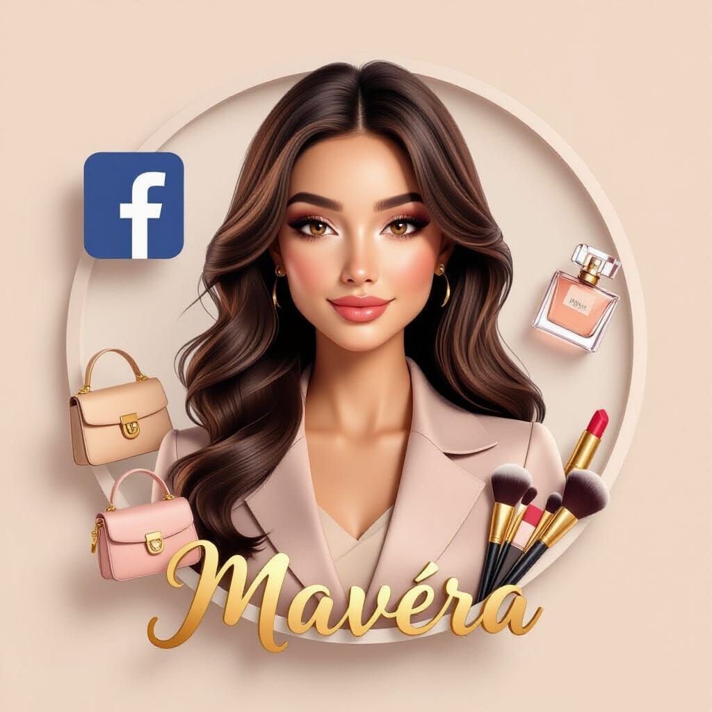 Elegant 3D Woman Profile Picture for Lifestyle Channel