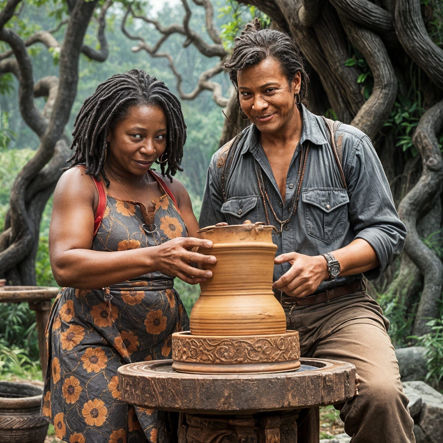 Whoopi and Patrick Swayze Create a Whimsical Pottery Masterp...