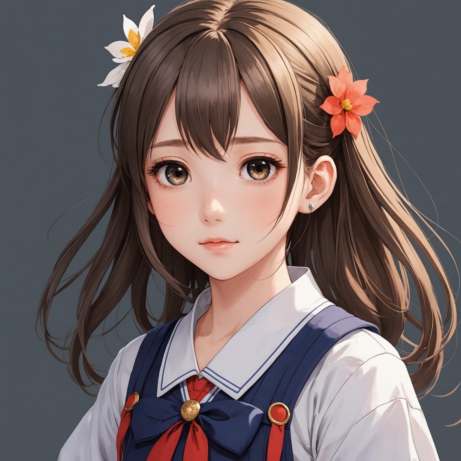 Cute Girl in Anime Key Visual Style