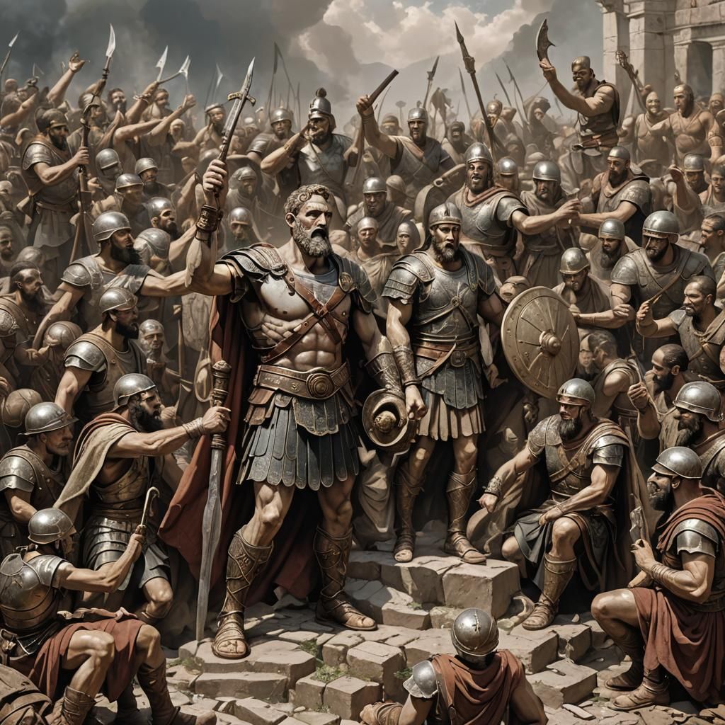 Powerful Roman God of War Illustration