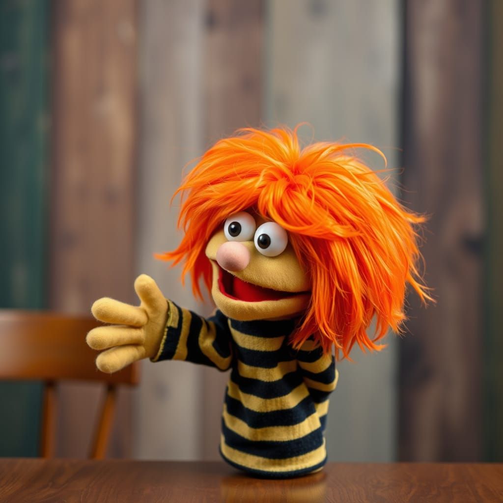 Colorful Hand Puppet in a Whimsical Style