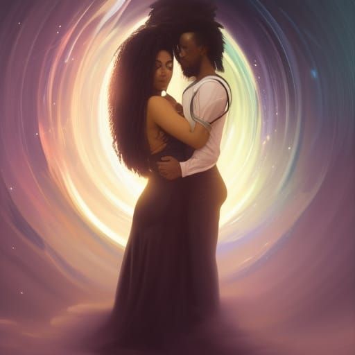Cosmic Soulmates: Eternal Embrace in the Stars