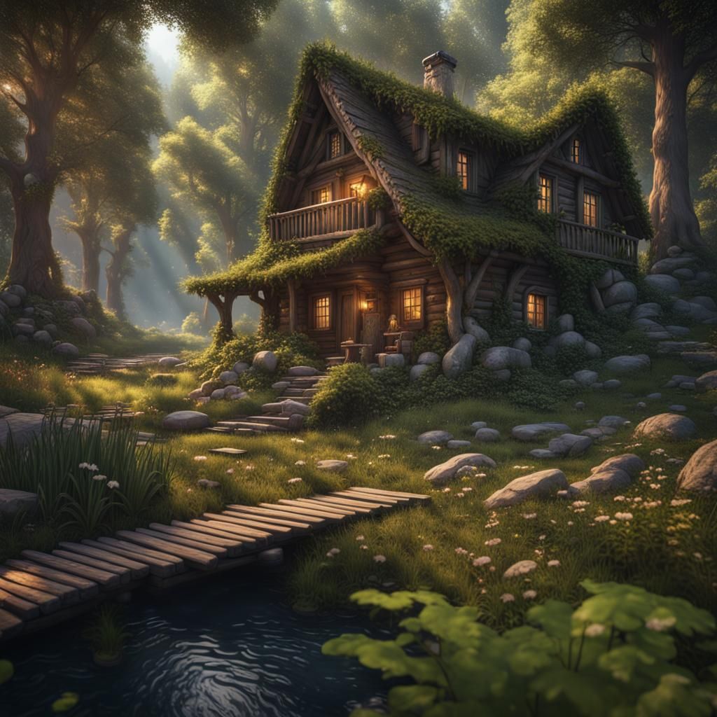 Cozy Forest Cabin with Herbal Garden