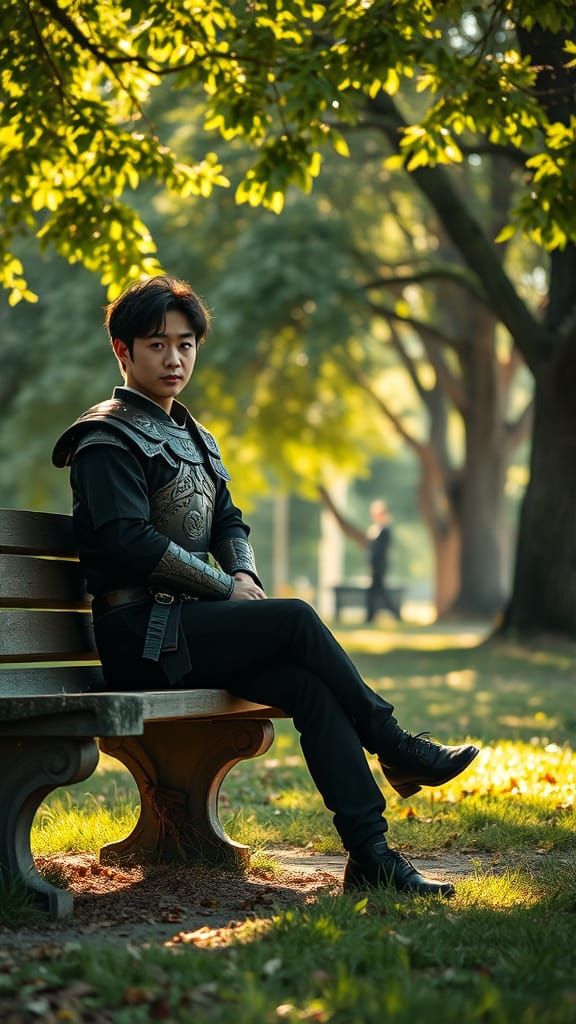 Serene Encounter: Sung Jin Woo and Igris in a Photorealistic...