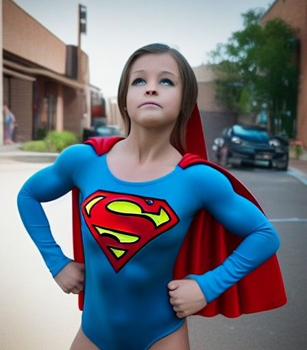 Muscle Supergirl Wonders, Digital Illustration