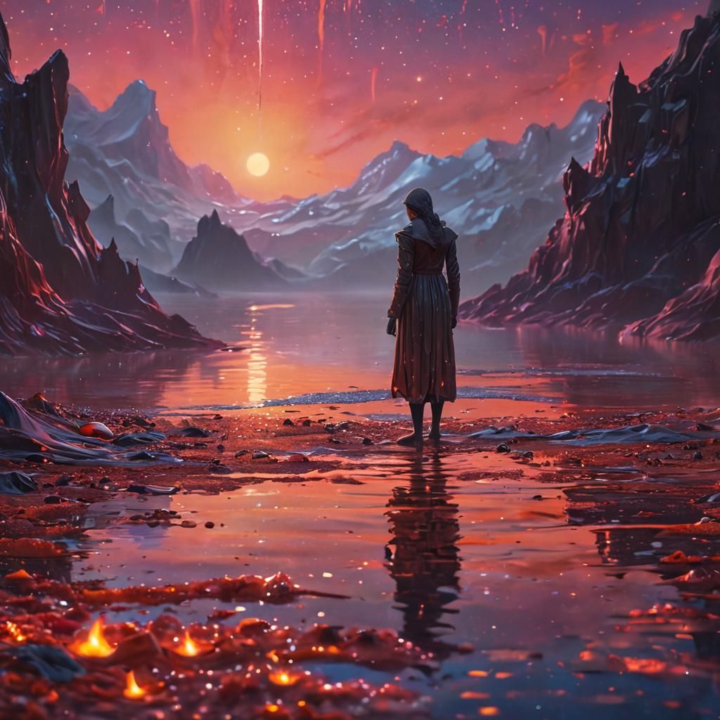 Melting Dreamscape: A Surreal Astral Oil Painting