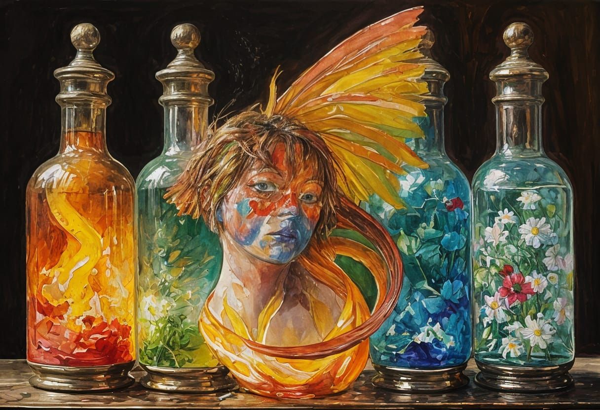 Gouache Style Impressionist Masterpiece in Watercolor