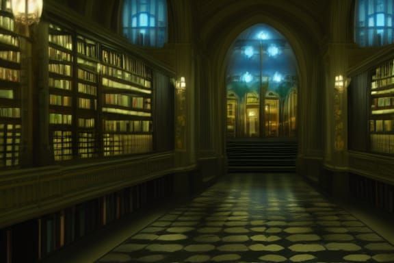Hall of Lights Library in Digital Matte Painting