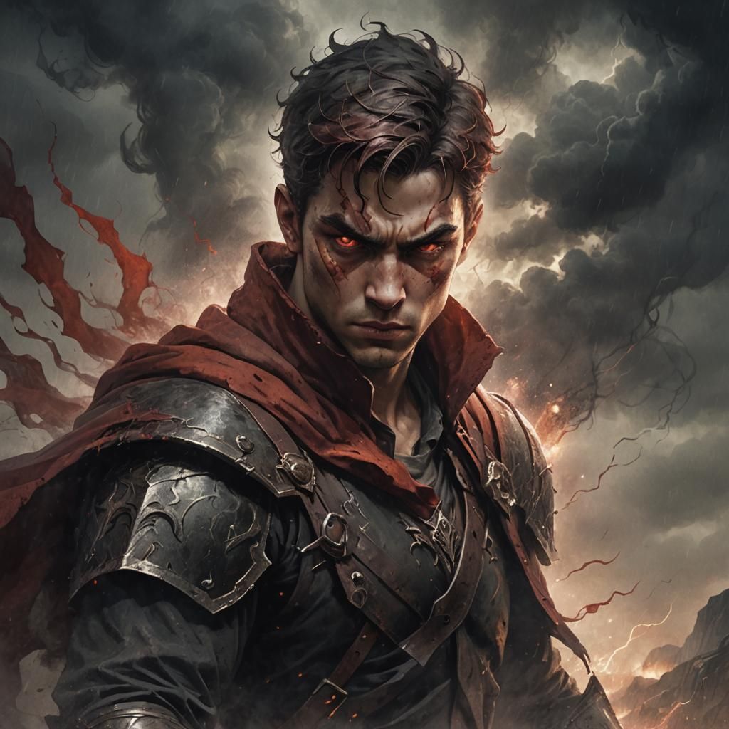 Heroic Portrait in Dark Fantasy Style