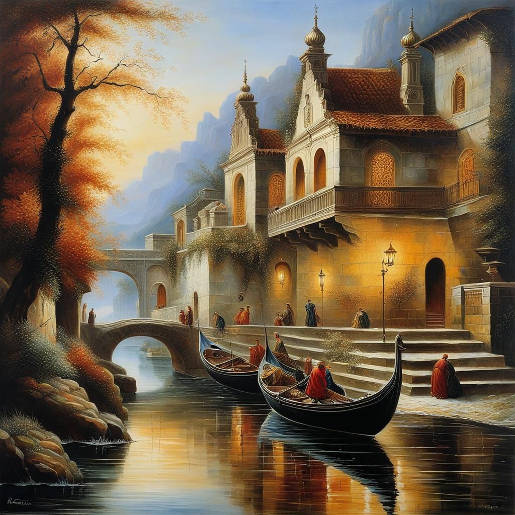 Intricate Surreal Painting in Romanticism Style