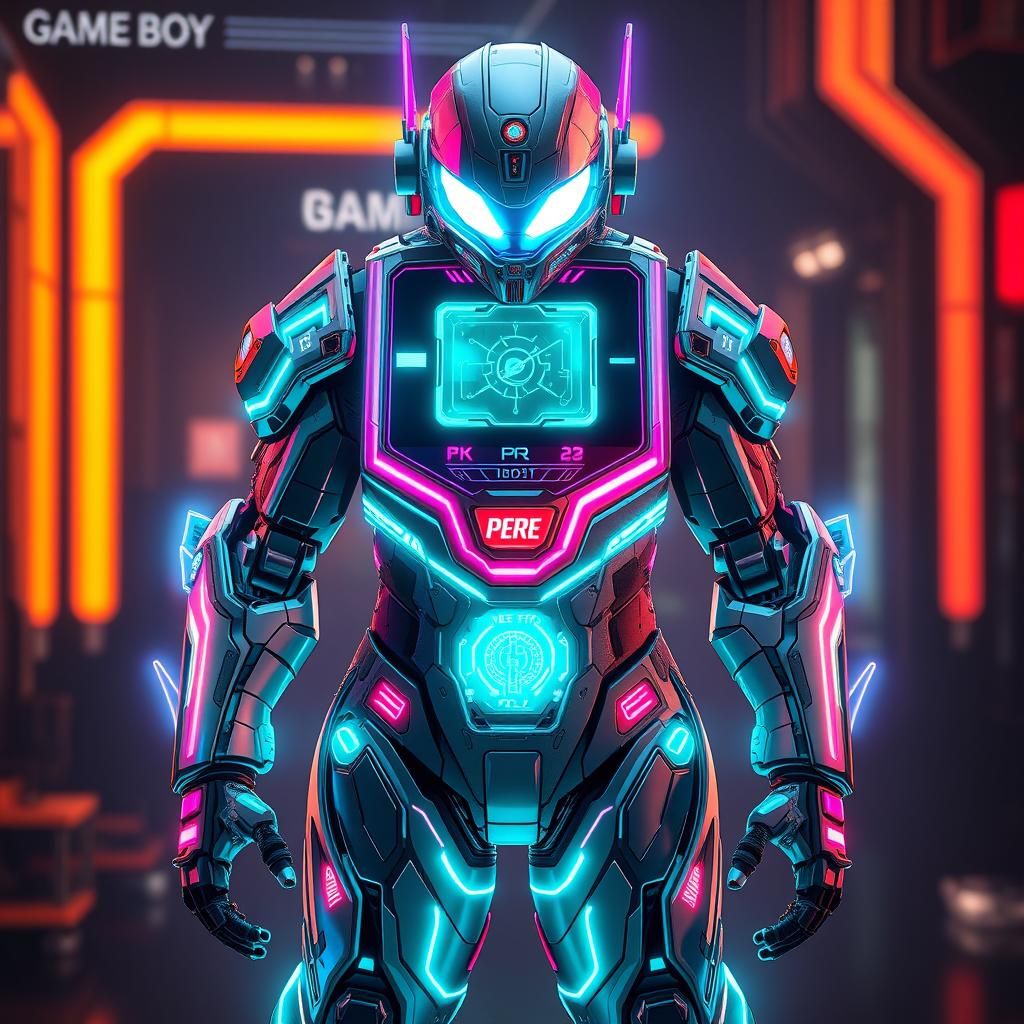 Retro-Futuristic Game Boy Machine Pro 2 Concept Art