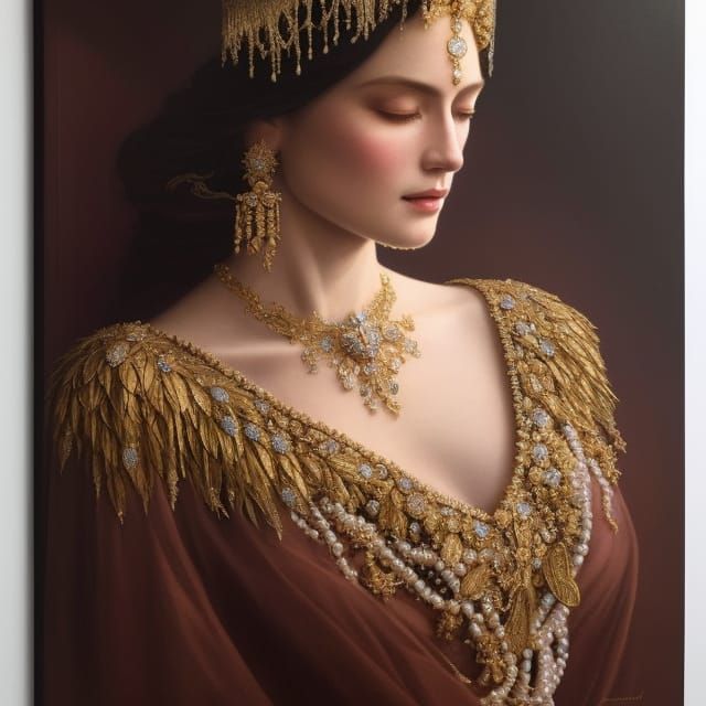 Mountain Goddess Portrait in Hyperrealist Style