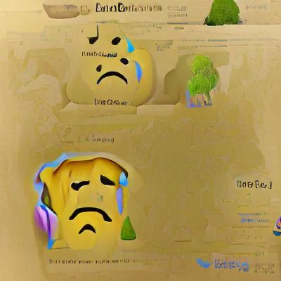 Abstract AI Interpretation of Sadness