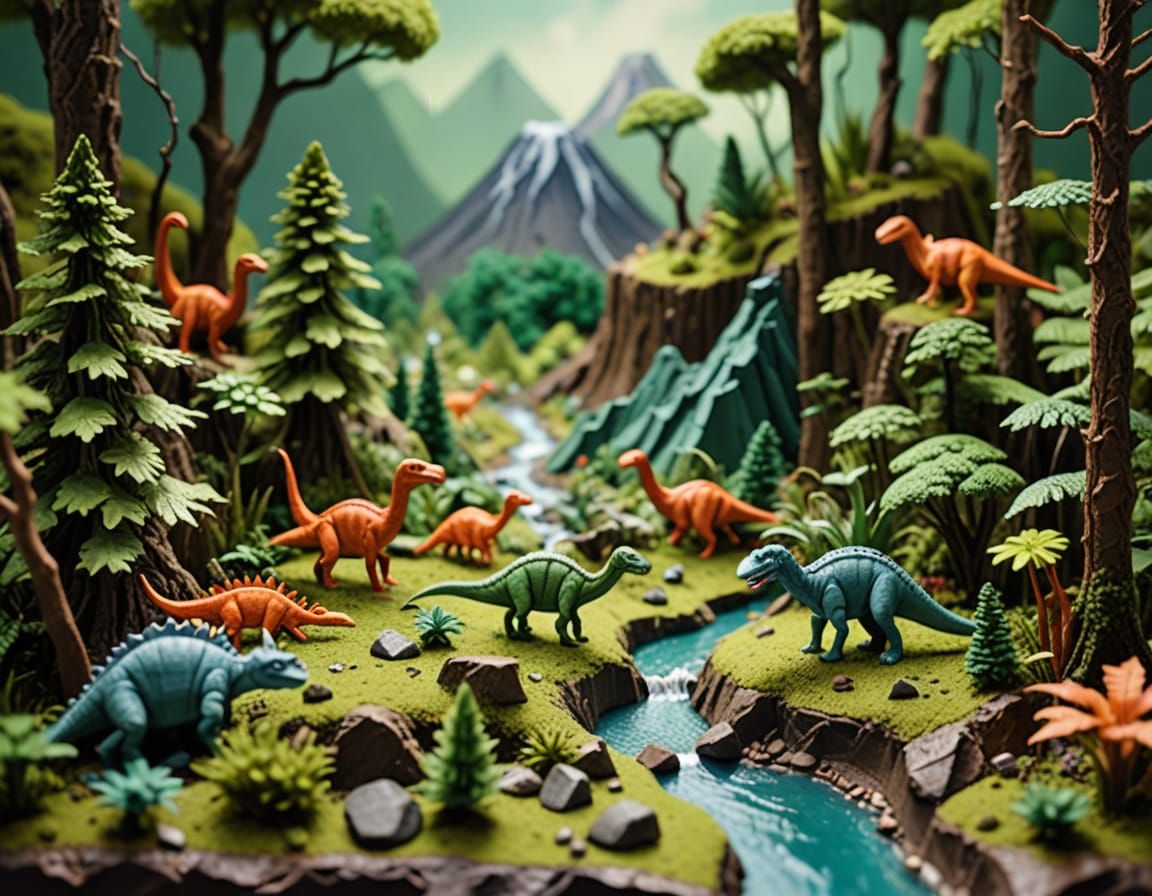 Shoebox Diorama: A Tiny Jurassic World