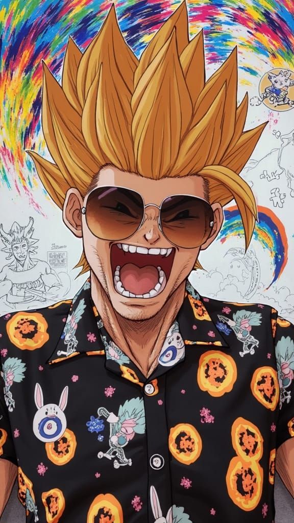 Dragon Ball Z Style Character Illustration