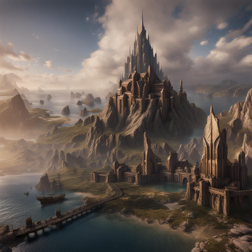 Numenor: Detailed Matte Painting in Deep Color