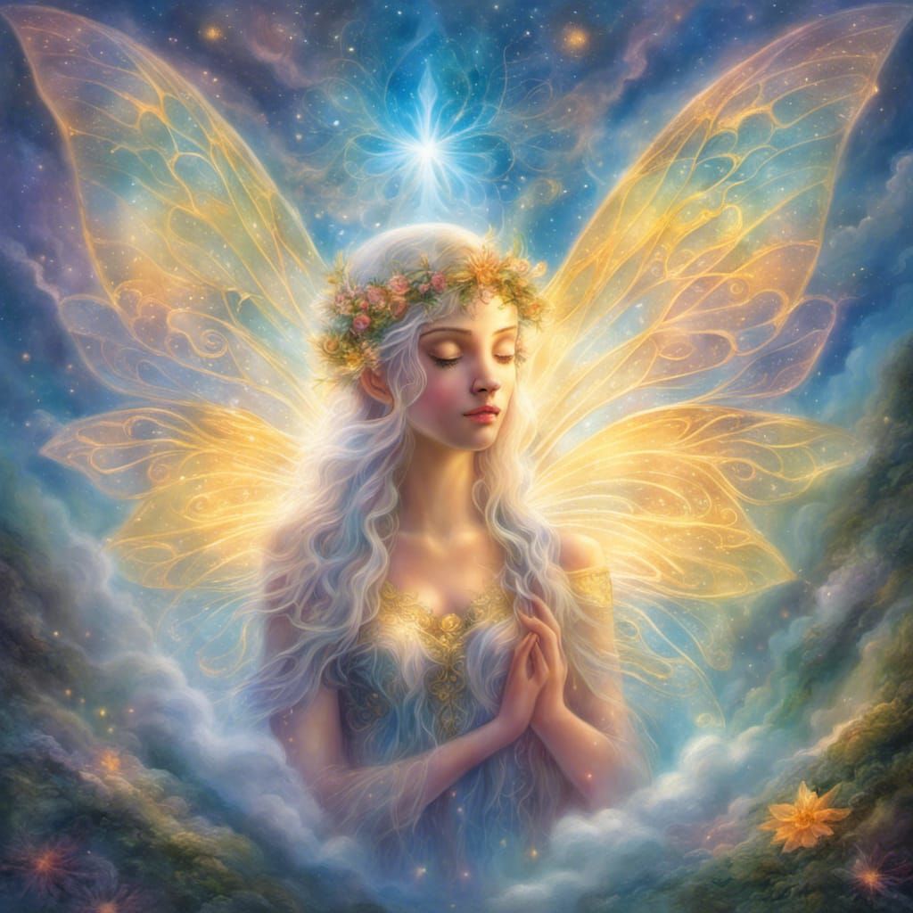 Ethereal Elf: Cosmic Fairy Wings in Astral Art
