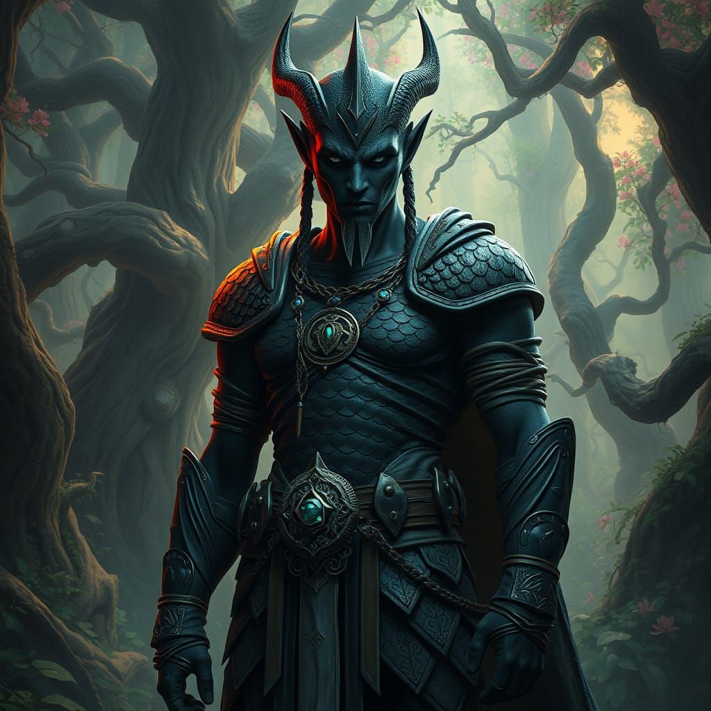 Regal Tsaesci Warrior in Mystic Forest