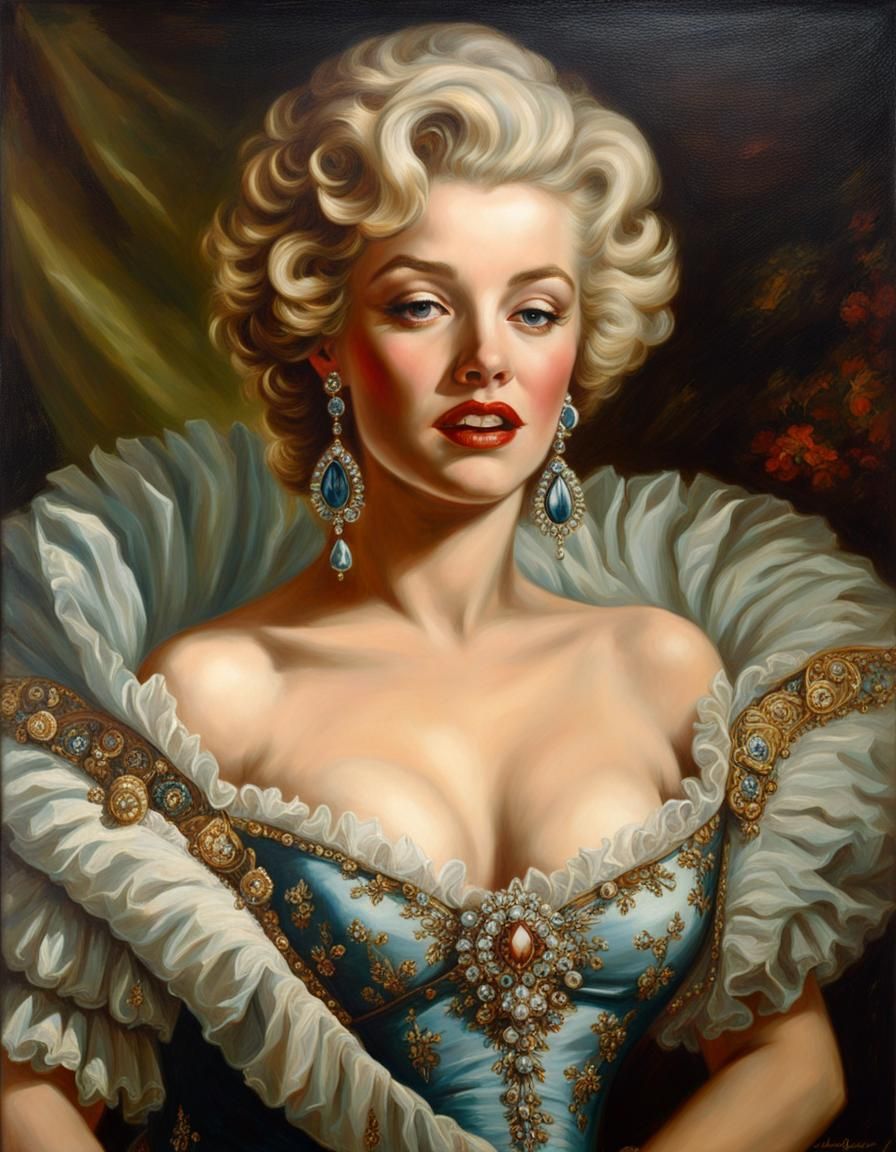 Marilyn Monroe as a marquise