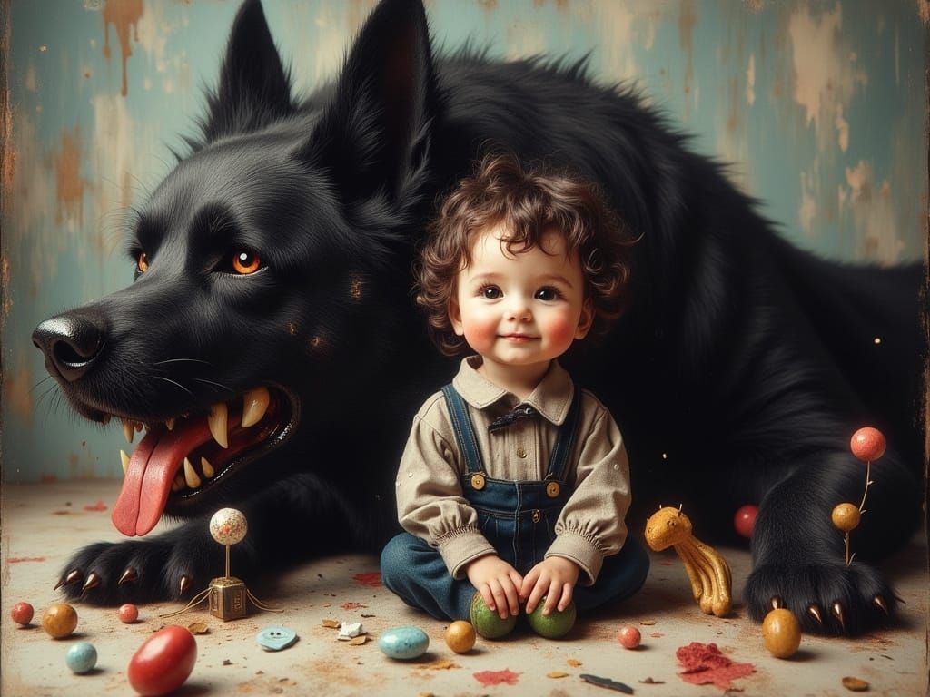 Toby and his dog, Kruncho