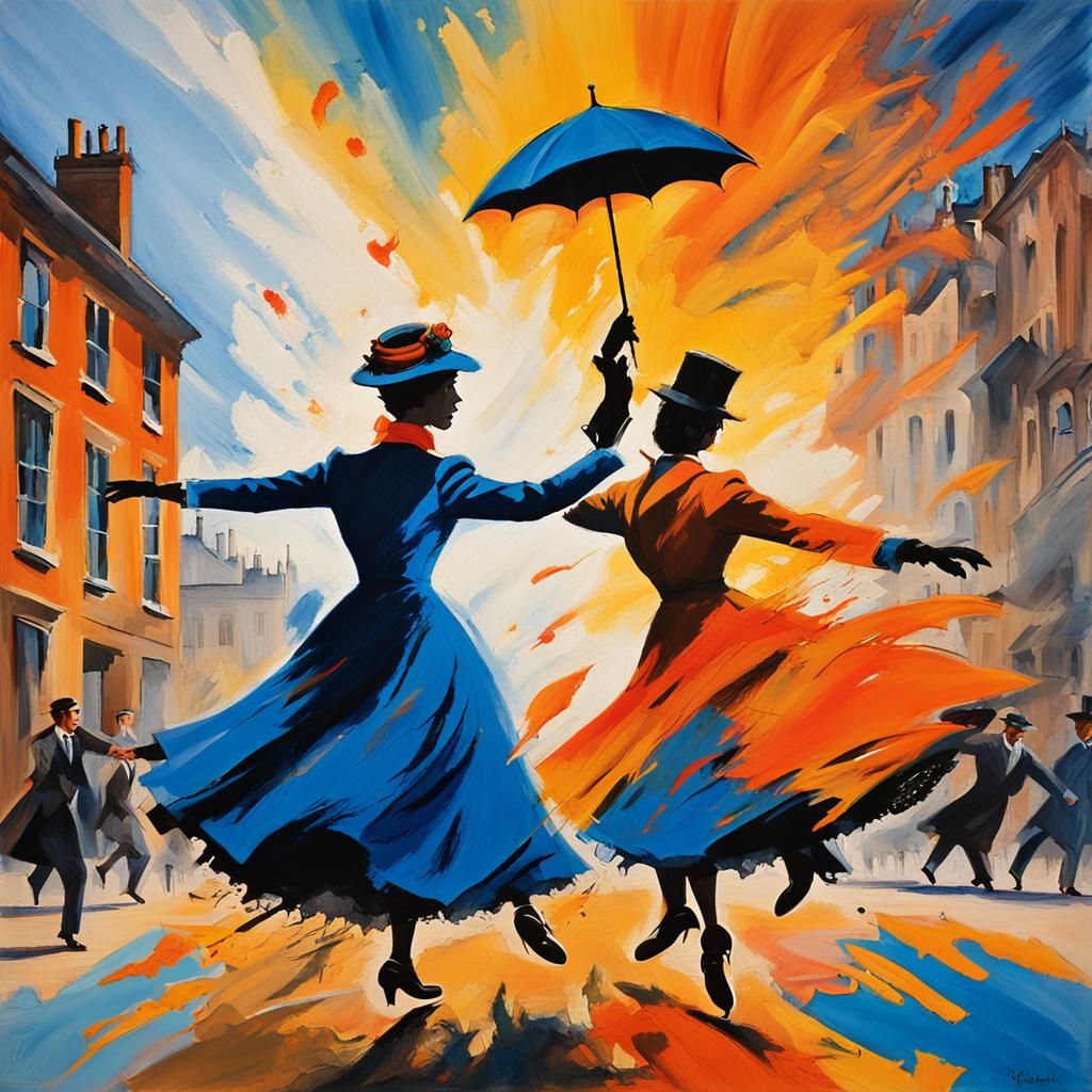 Mary Poppins and Bert: Abstract Expressionist Dance