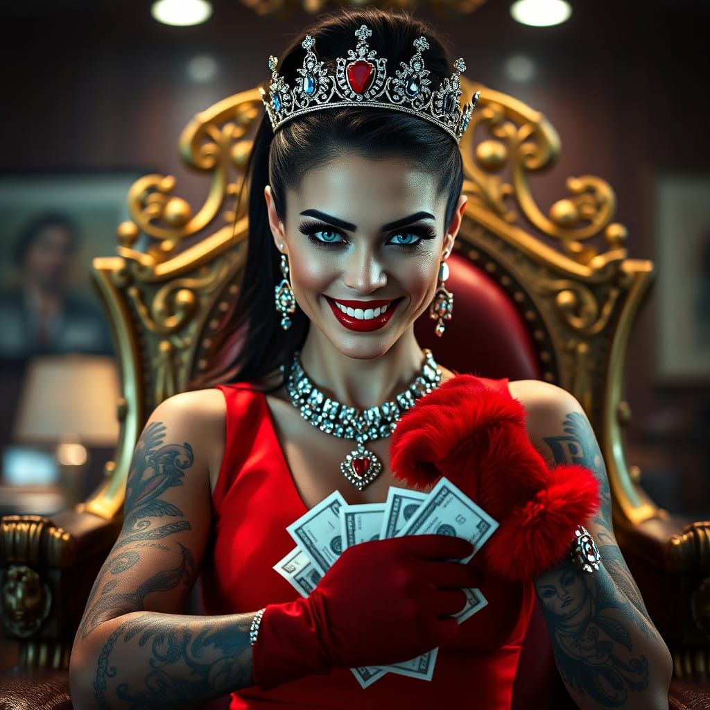 Stunning Red-Haired Queen Reigns Over Her Empire