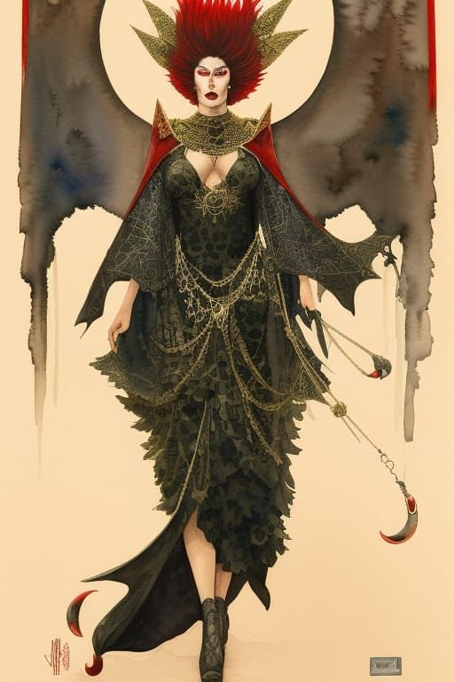 Marjorie Cameron as winged Babalon