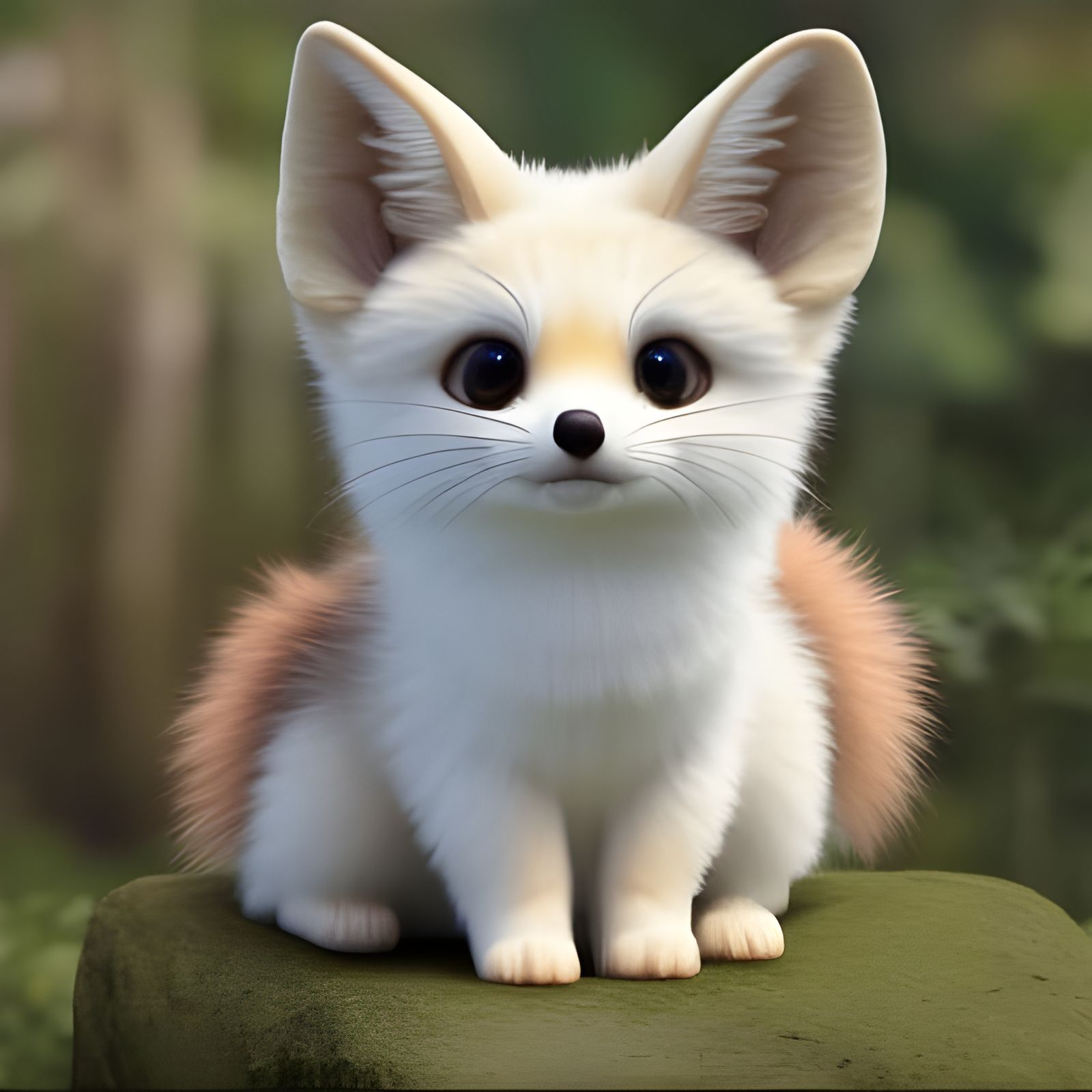 Adorable Chibi Fennec Fox in Detailed Digital Art